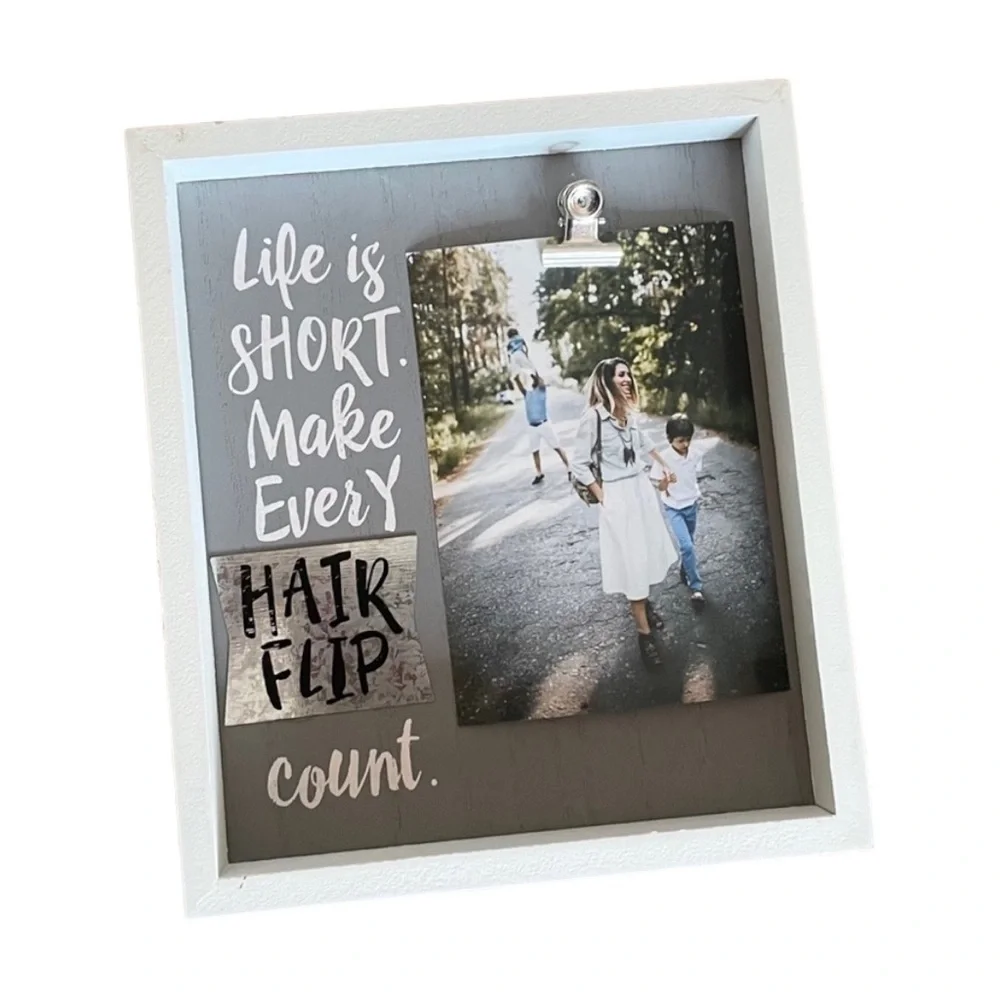 🌺 IG Design Photo Clip White Shadow Box Decor NWOT